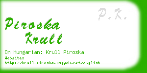 piroska krull business card